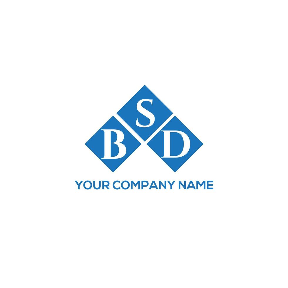 diseño de logotipo de letra bsd sobre fondo blanco. concepto de logotipo de letra de iniciales creativas bsd. diseño de letras bsd. vector