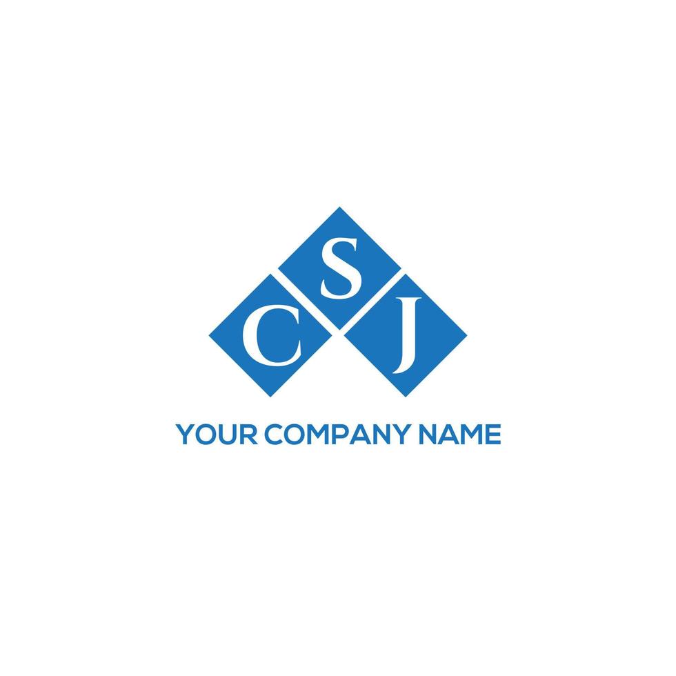 CSJ letter logo design on white background. CSJ creative initials letter logo concept. CSJ letter design. vector