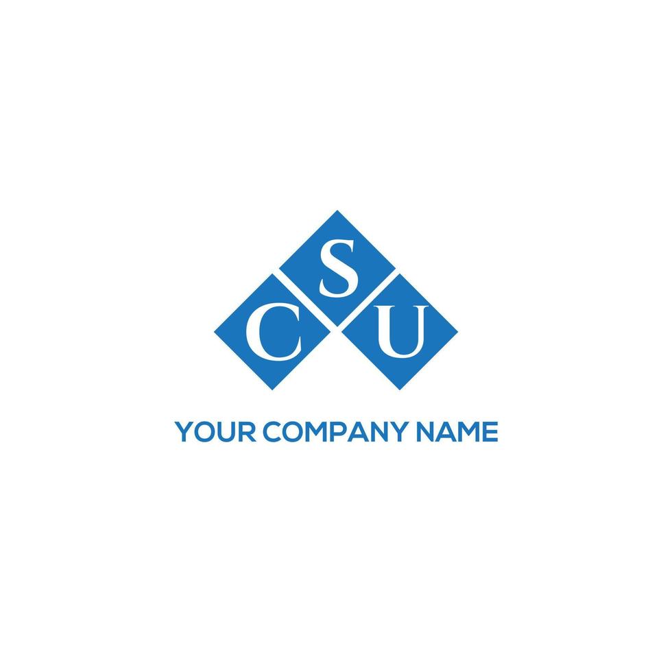 CSU letter logo design on white background. CSU creative initials letter logo concept. CSU letter design. vector