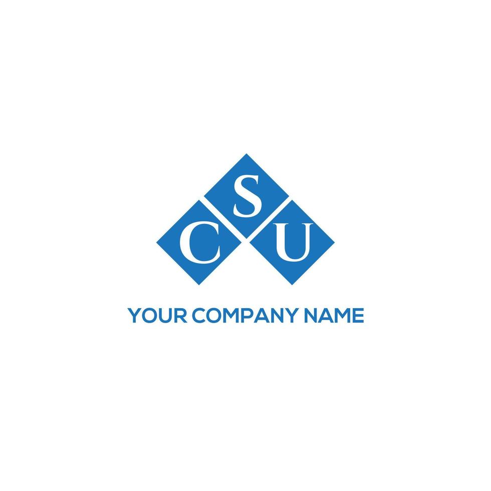 diseño de logotipo de letra csu sobre fondo blanco. concepto de logotipo de letra de iniciales creativas csu. diseño de carta csu. vector