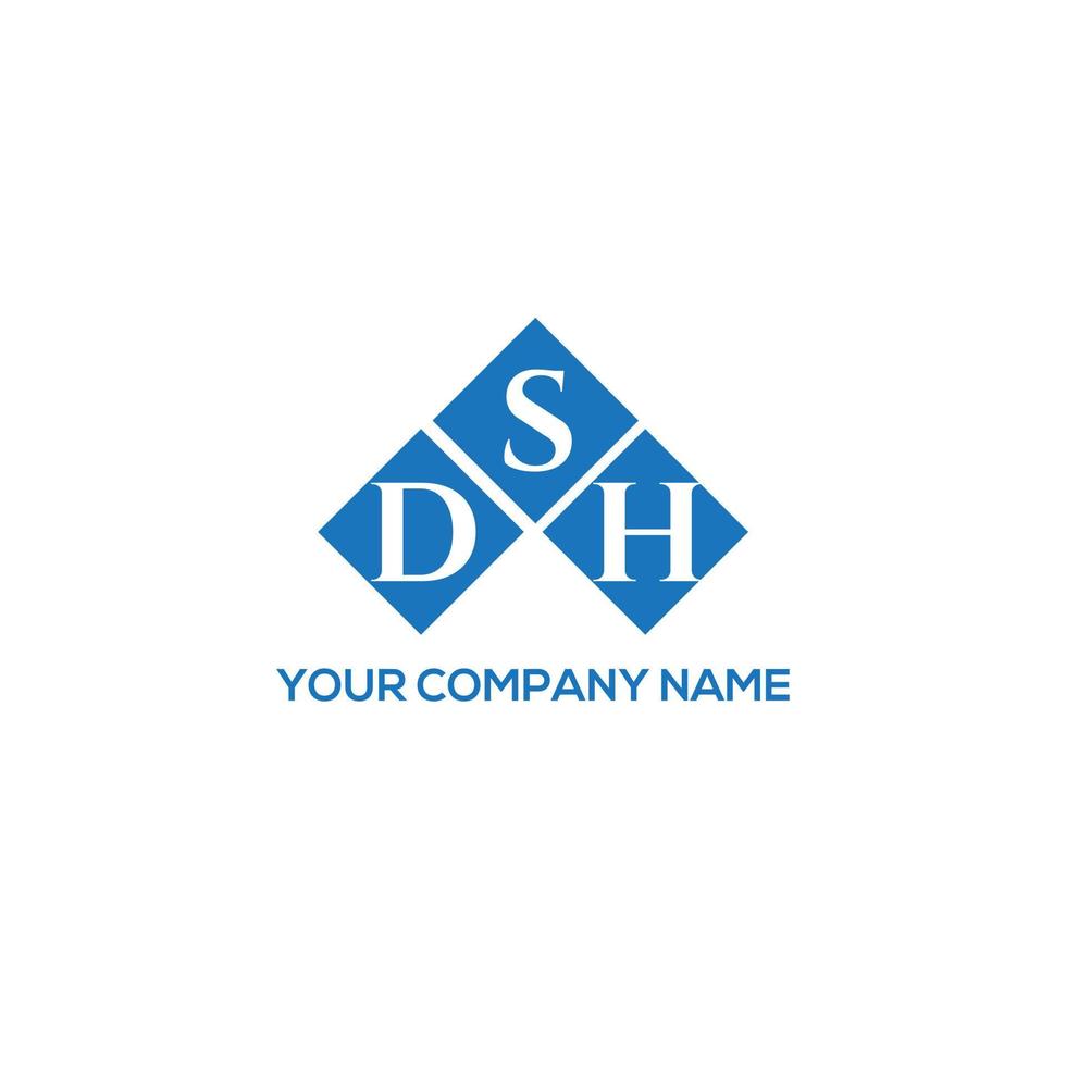 concepto de logotipo de letra de iniciales creativas dsh. diseño de letras dsh. Diseño de logotipo de letras dsh sobre fondo blanco. concepto de logotipo de letra de iniciales creativas dsh. diseño de letras dsh. vector