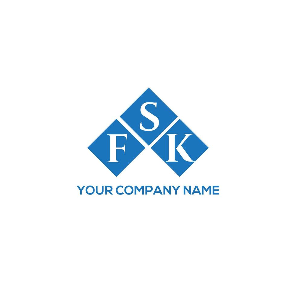 FSK letter logo design on white background. FSK creative initials letter logo concept. FSK letter design. vector