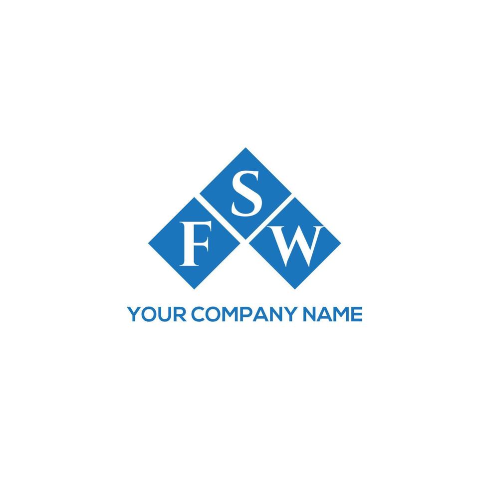 diseño de logotipo de letra fsw sobre fondo blanco. fsw creative iniciales carta logo concepto. diseño de letras fsw. vector