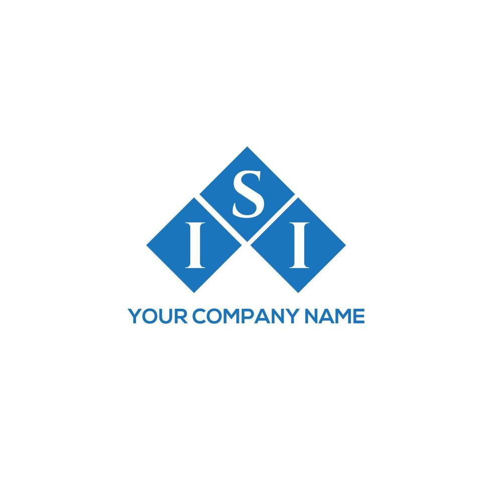 ISI letter logo design on white background. ISI creative initials letter logo concept. ISI letter design. vector