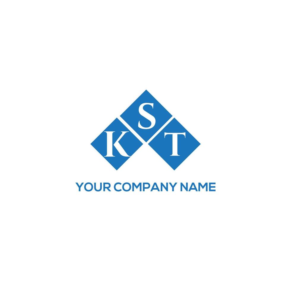 diseño de logotipo de letra kst sobre fondo blanco. concepto de logotipo de letra de iniciales creativas kst. diseño de letra kst. vector