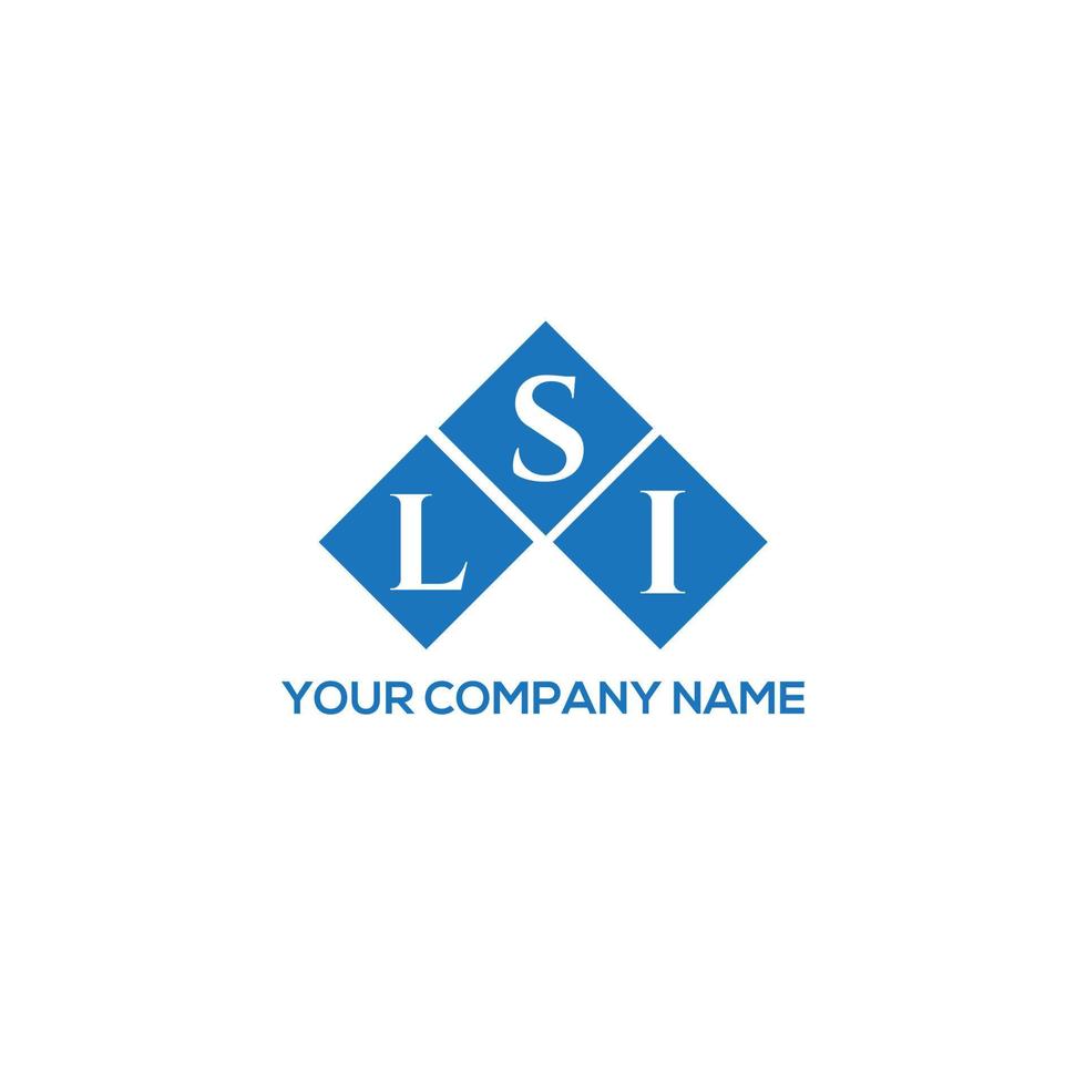 Diseño de letras lsi. Diseño de logotipo de letras lsi sobre fondo blanco. Concepto de logotipo de letra de iniciales creativas lsi. diseño de letras lsi. vector