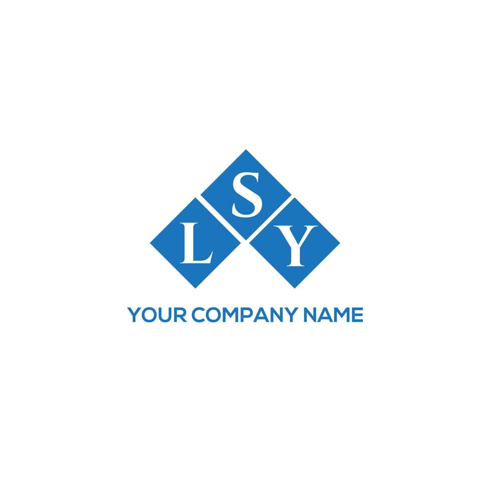 LSY letter logo design on white background. LSY creative initials letter logo concept. LSY letter design. vector