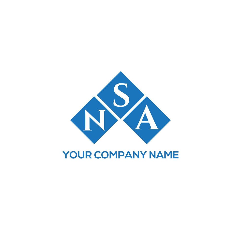 NSA letter logo design on white background. NSA creative initials letter logo concept. NSA letter design. vector
