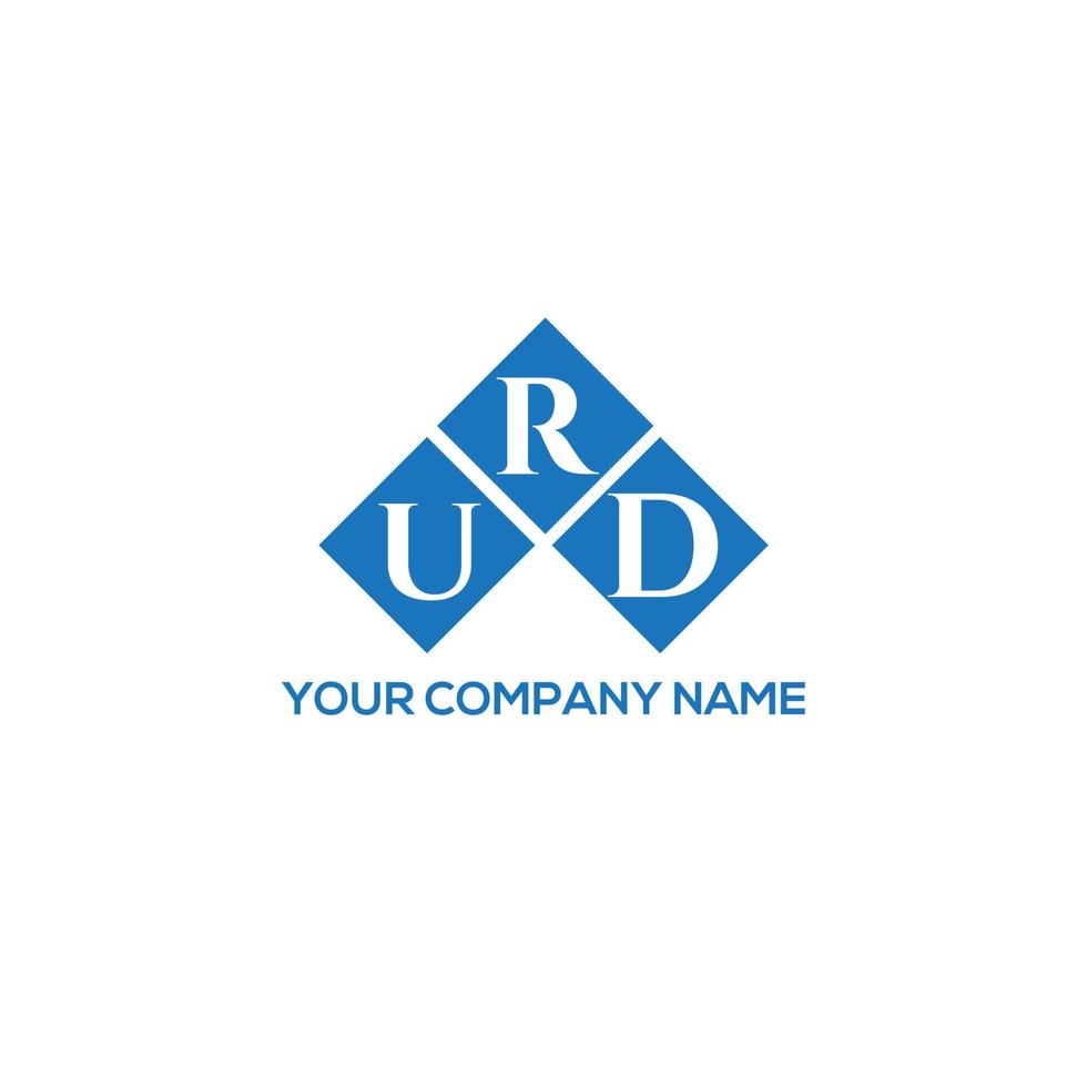 URD letter logo design on white background. URD creative initials letter logo concept. URD letter design. vector