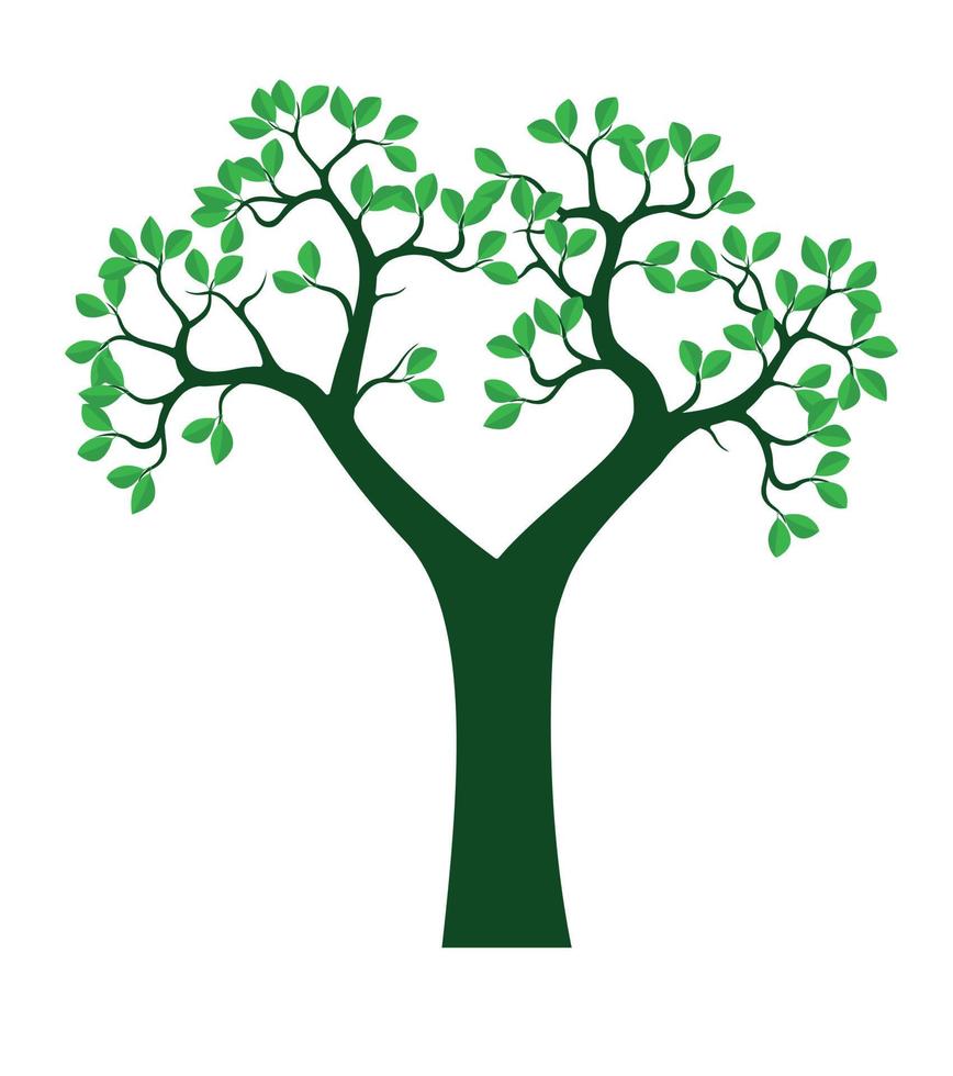 árbol de primavera verde. ilustración vectorial vector