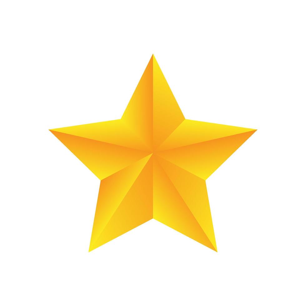 Star icon with golden gradient color. vector