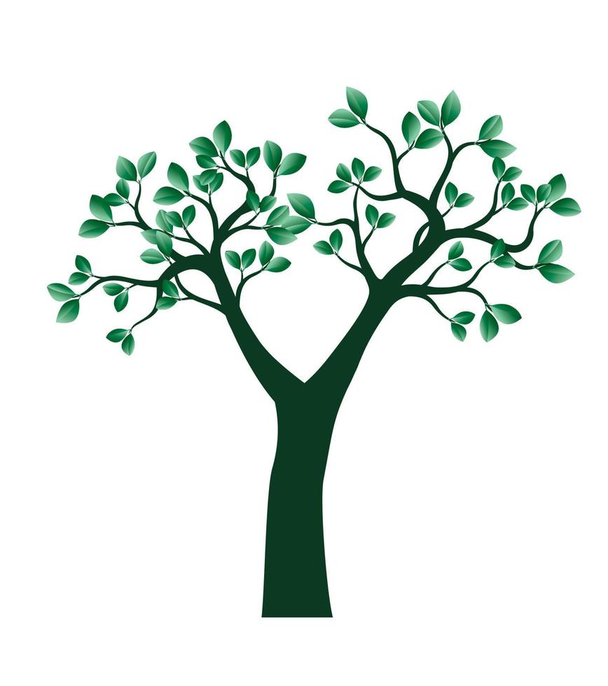 Green spring Tree. Vector Illustration. 7496708 Vector Art at Vecteezy