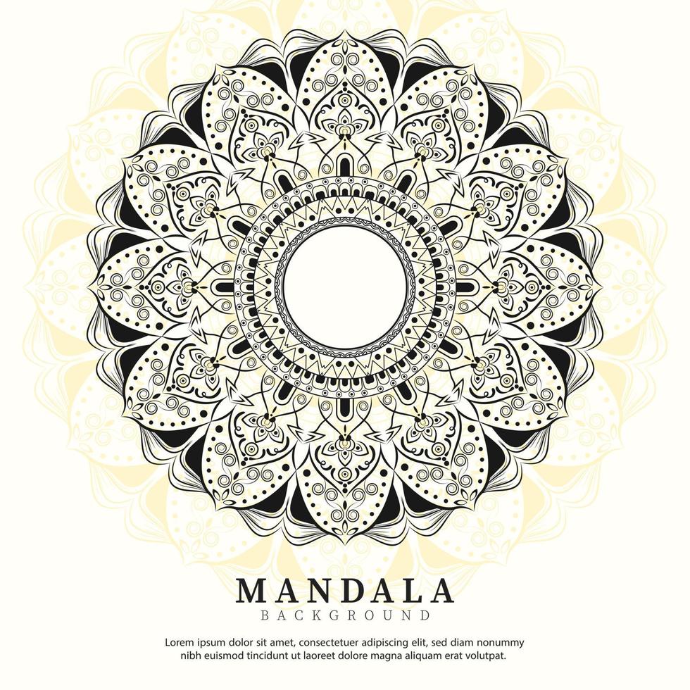elegant etnic mandala vector design background