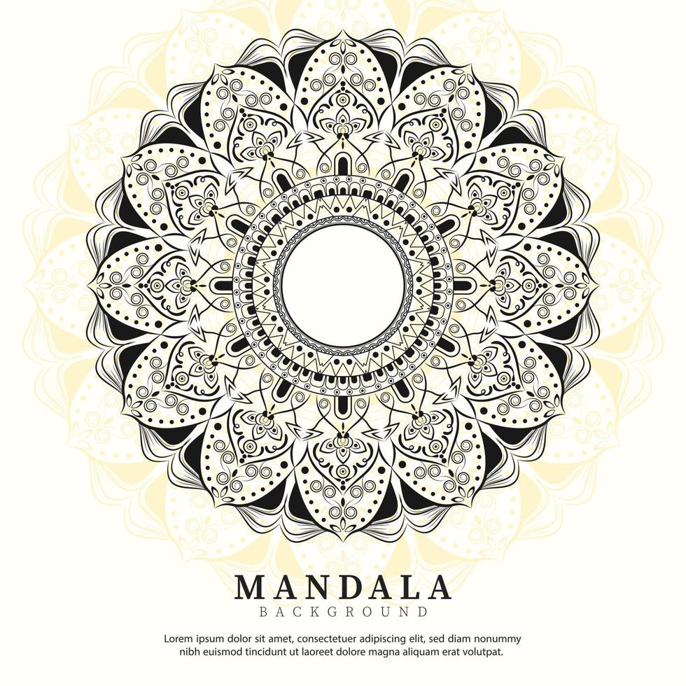 fondo de diseño de vector de mandala étnico elegante