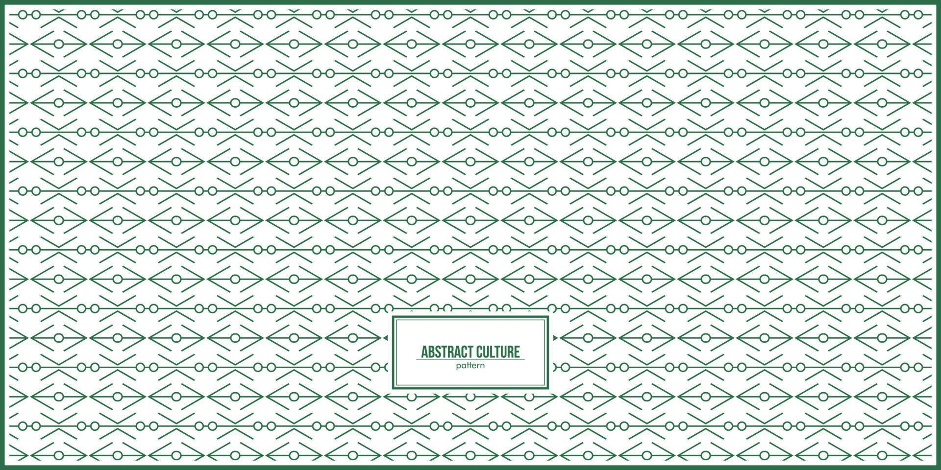 abstract culture pattern with dominant green color vector