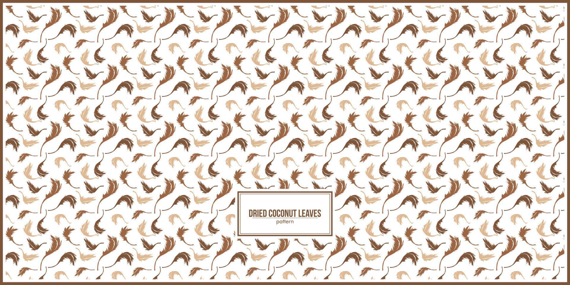 brown dried coconut leaves pattern vector