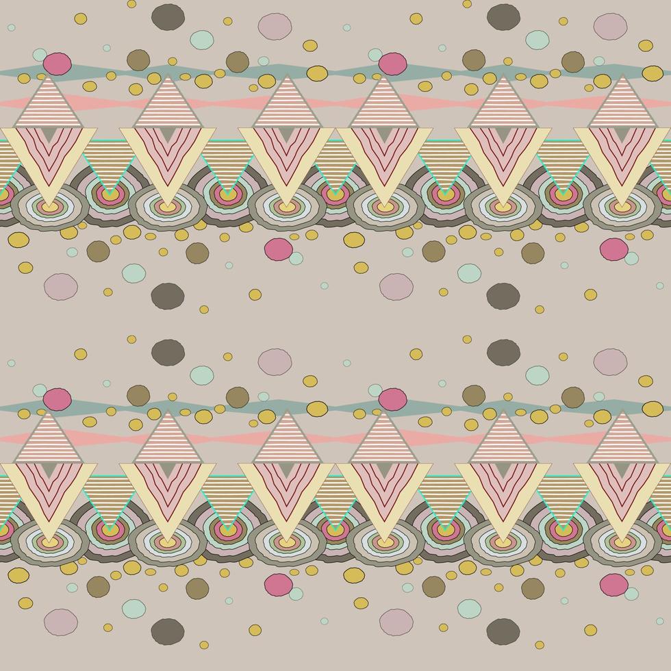 Colorful vector pattern in tribal style. Seamless Hand Drawn Background