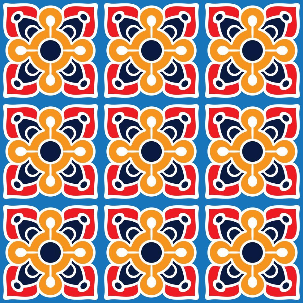 Colorful tile with flat design vector