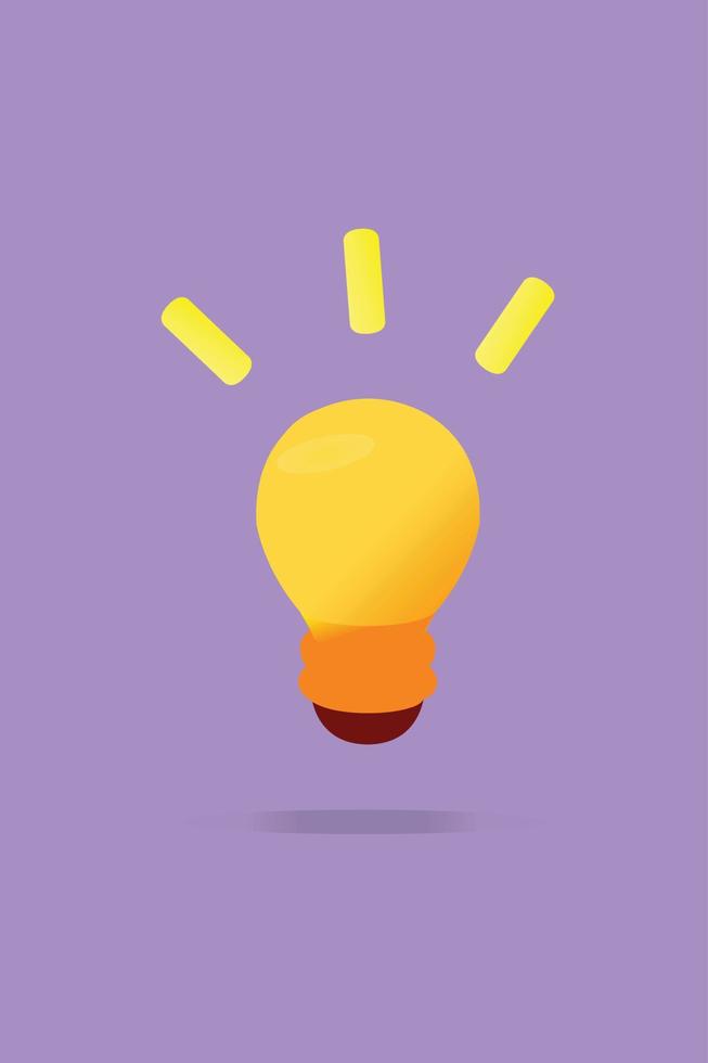 light bulb 3d vector illustration  for icon logo symbol