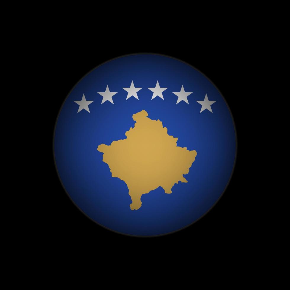 Country Kosovo. Kosovo flag. Vector illustration.