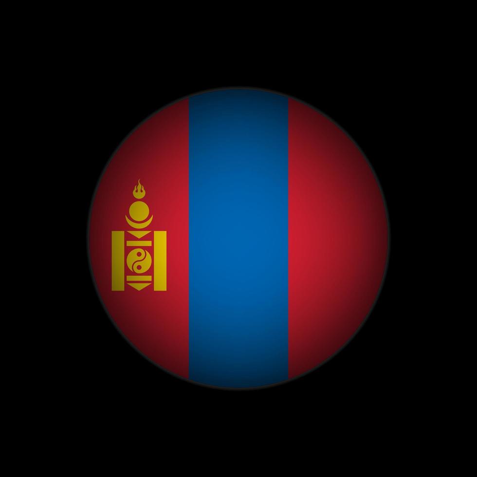 Country Mongolia. Mongolia flag. Vector illustration.