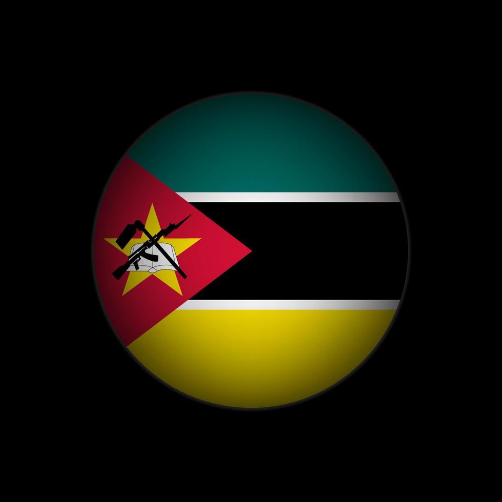 Country Mozambique. Mozambique flag. Vector illustration.