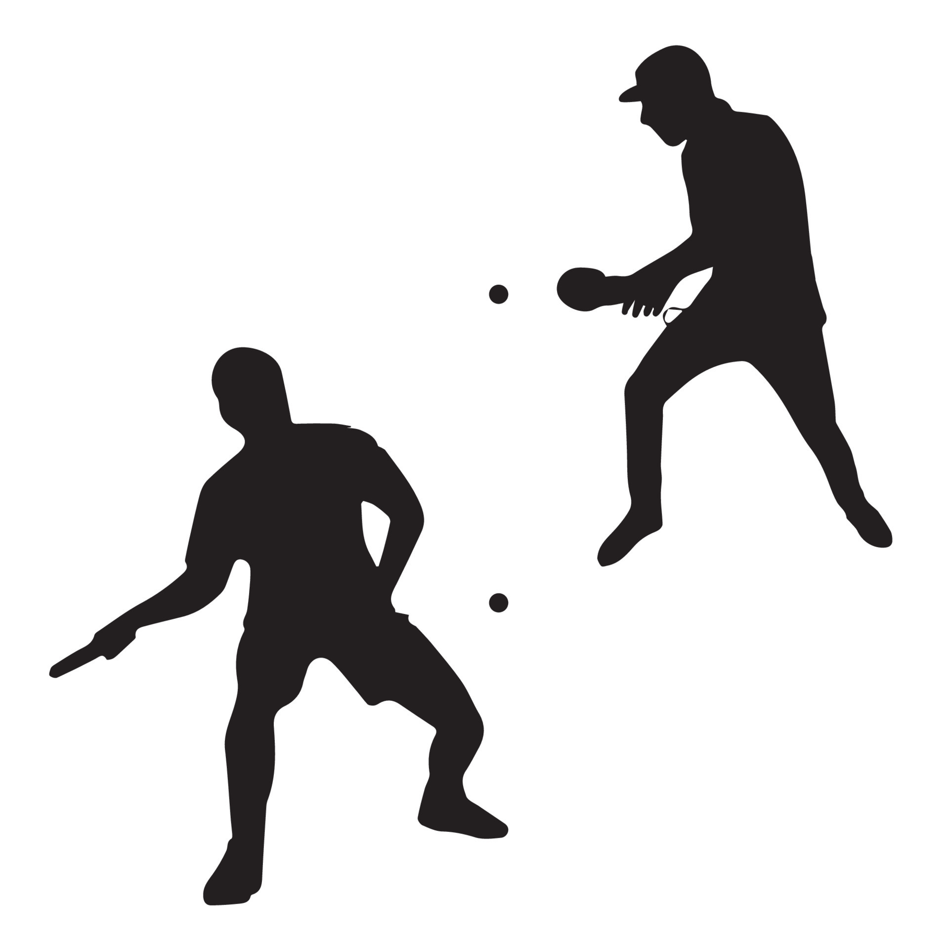 table tennis silhouette art 7496972 Vector Art at Vecteezy
