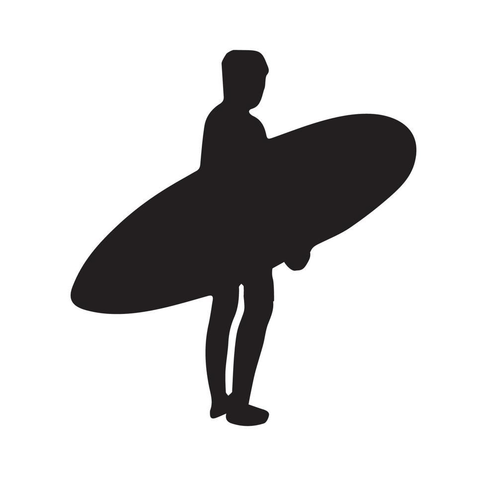 arte de silueta de surf vector