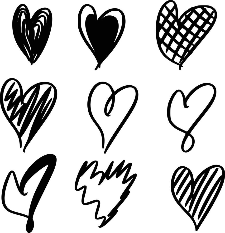 Love doodles background vector