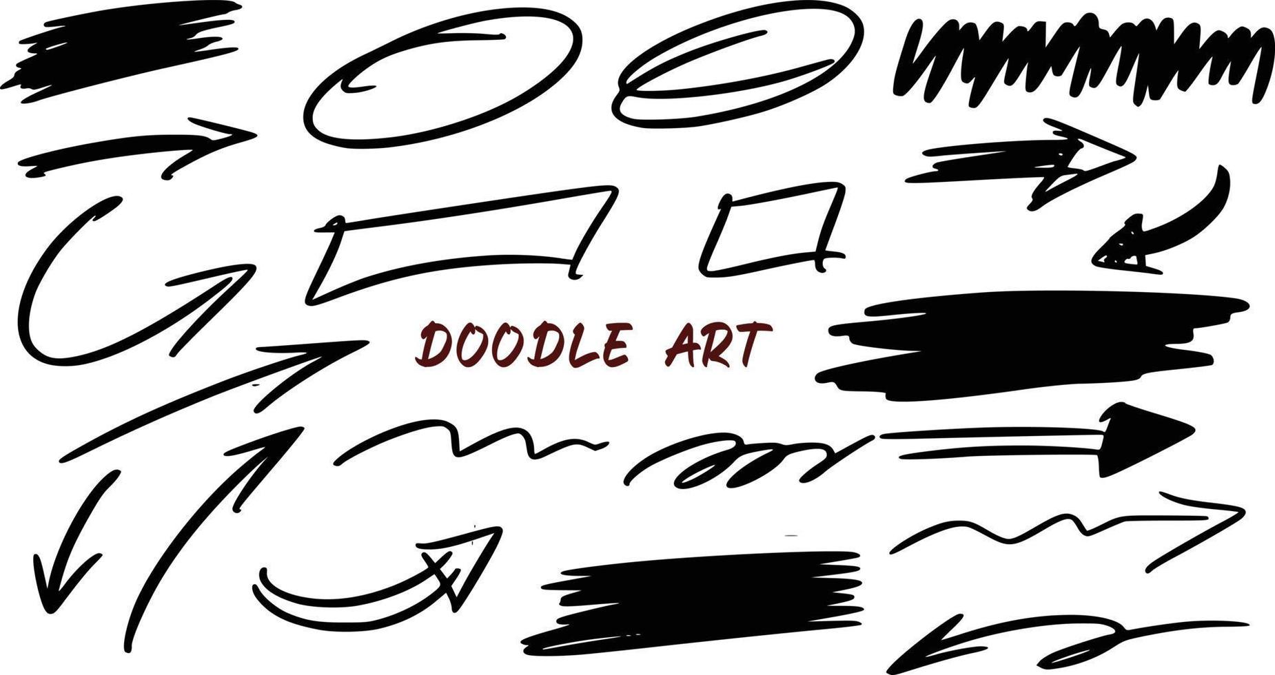 Arrows and frames, sketch for your design vector