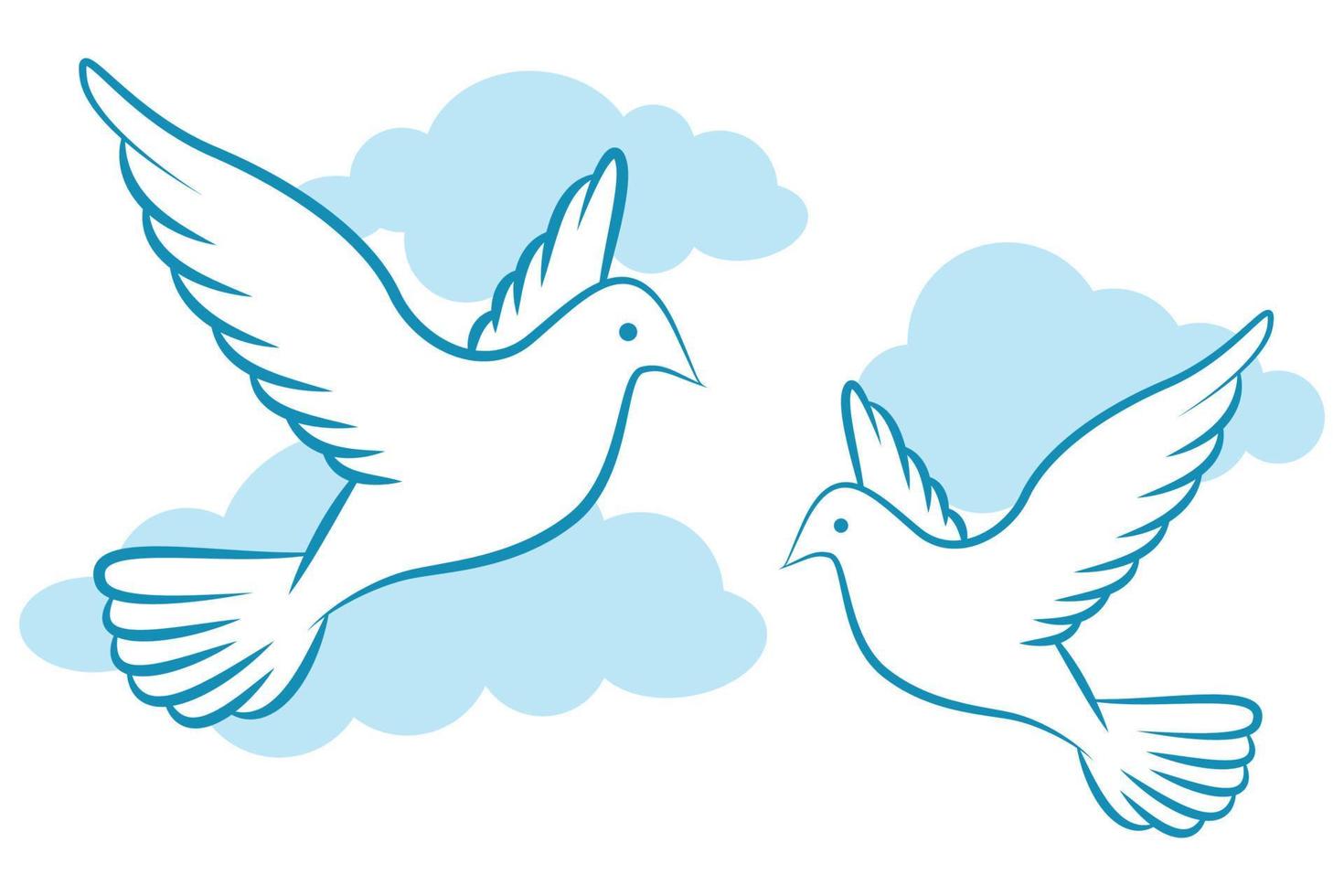 Pentecost Sunday background with flying dove vector