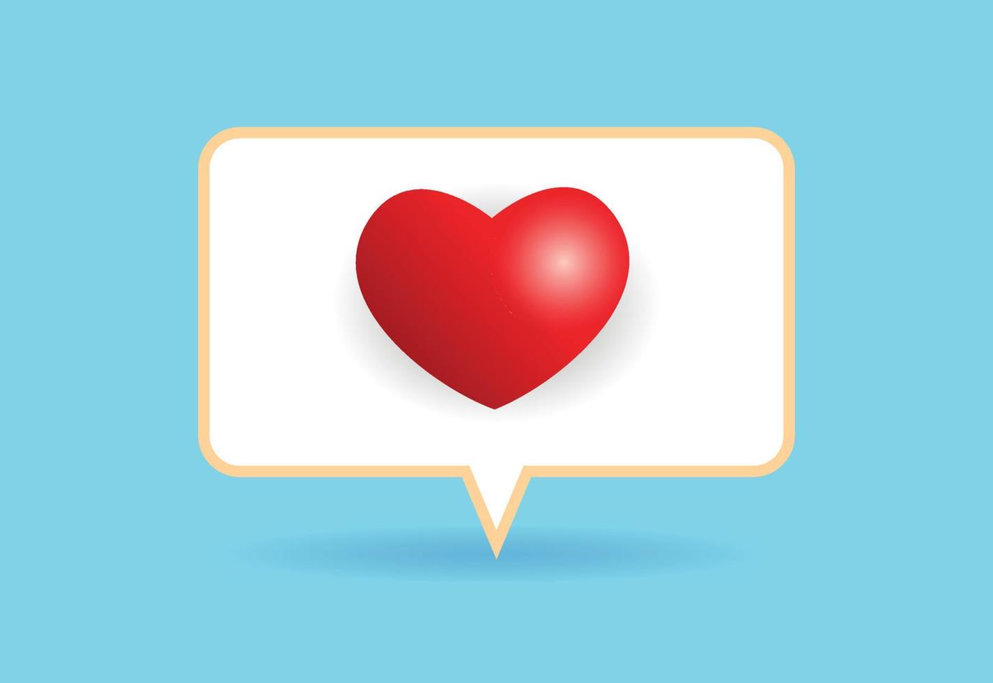 redes sociales en forma de corazón, diseño vectorial. vector