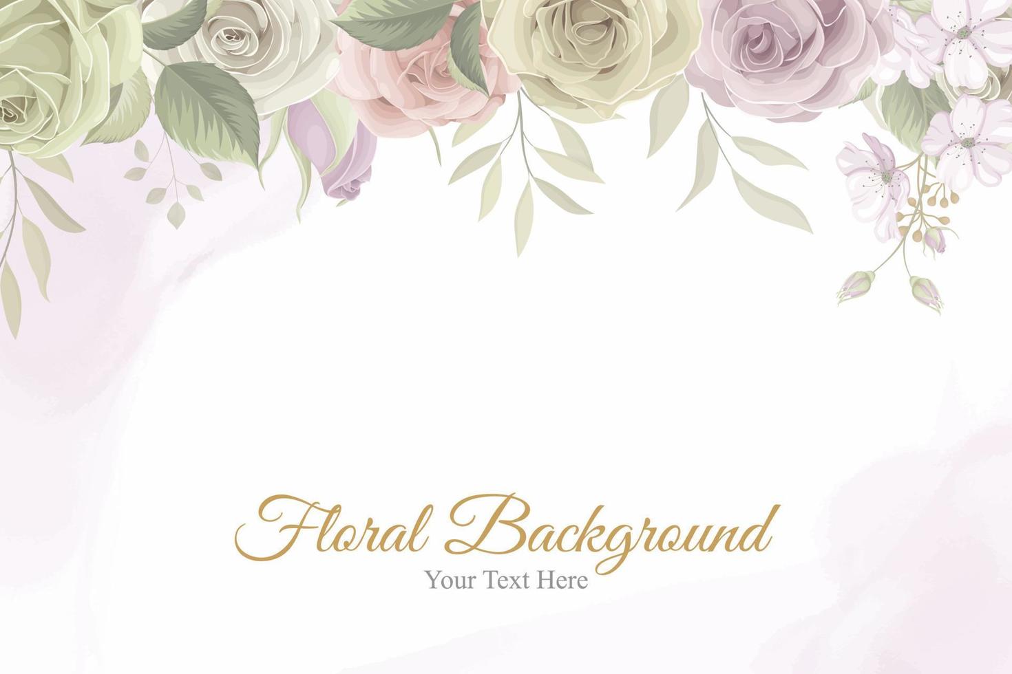 Beautiful flower background with soft colors vector