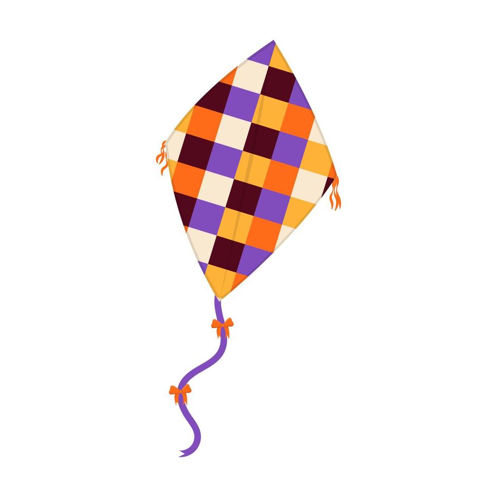Flying wind kite. Makar Sankranti festival. Illustration wind kite game. vector