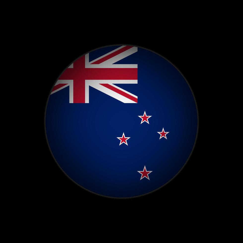 Country New Zealand. New Zealand flag. Vector illustration.