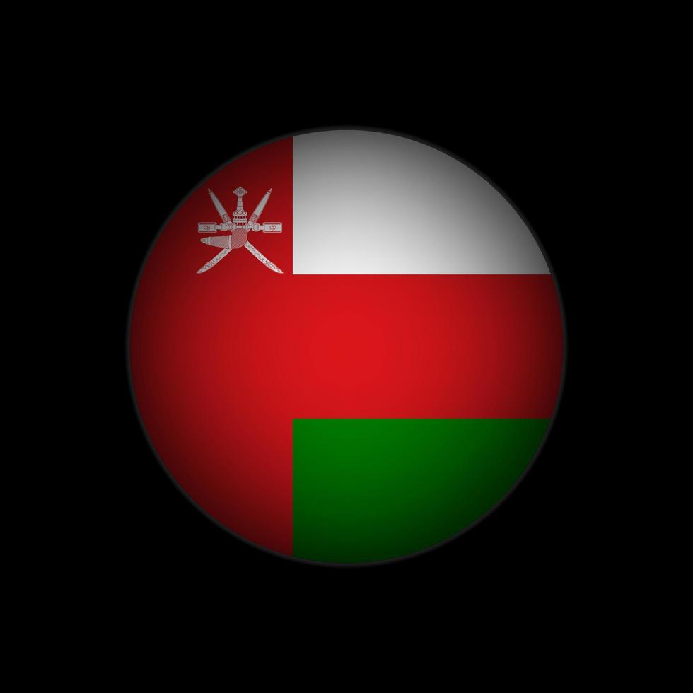 Country Oman. Oman flag. Vector illustration.