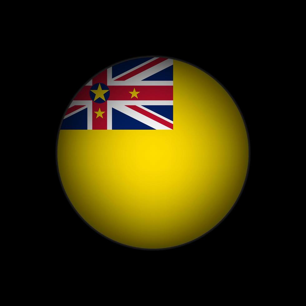Country Niue. Niue flag. Vector illustration.