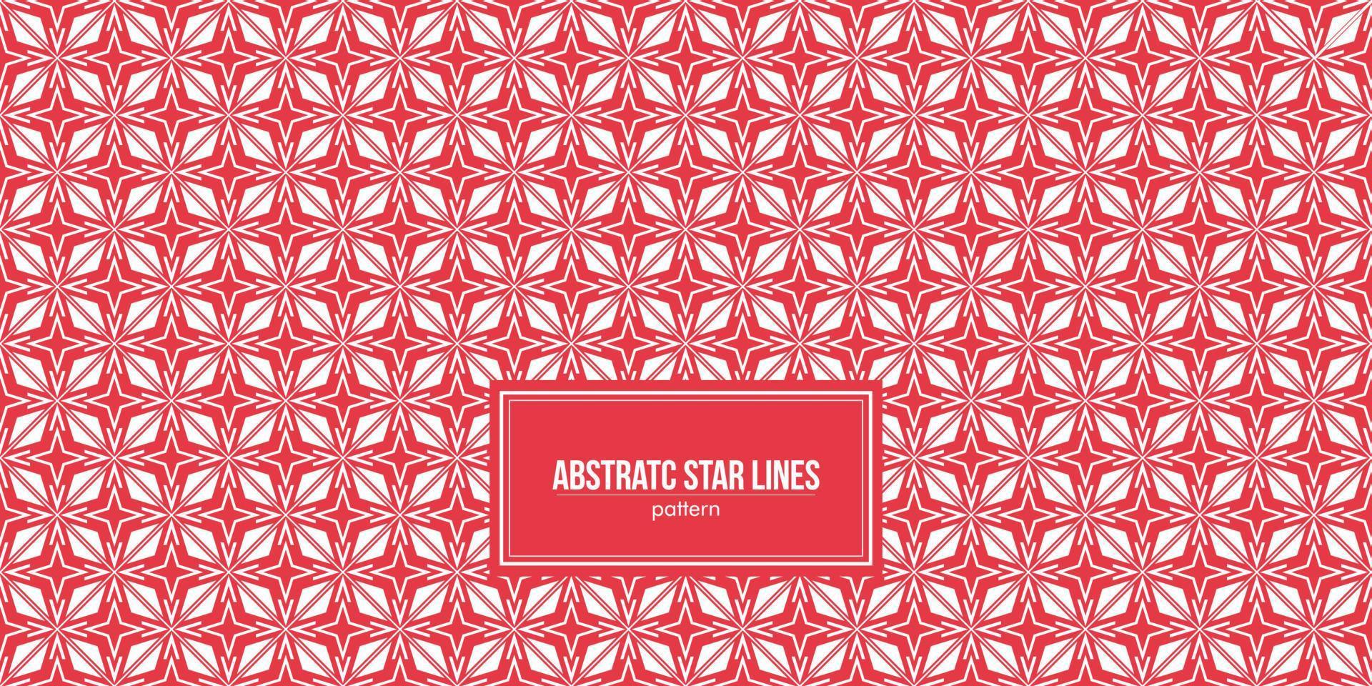 abstract star lines pattern with red background vector