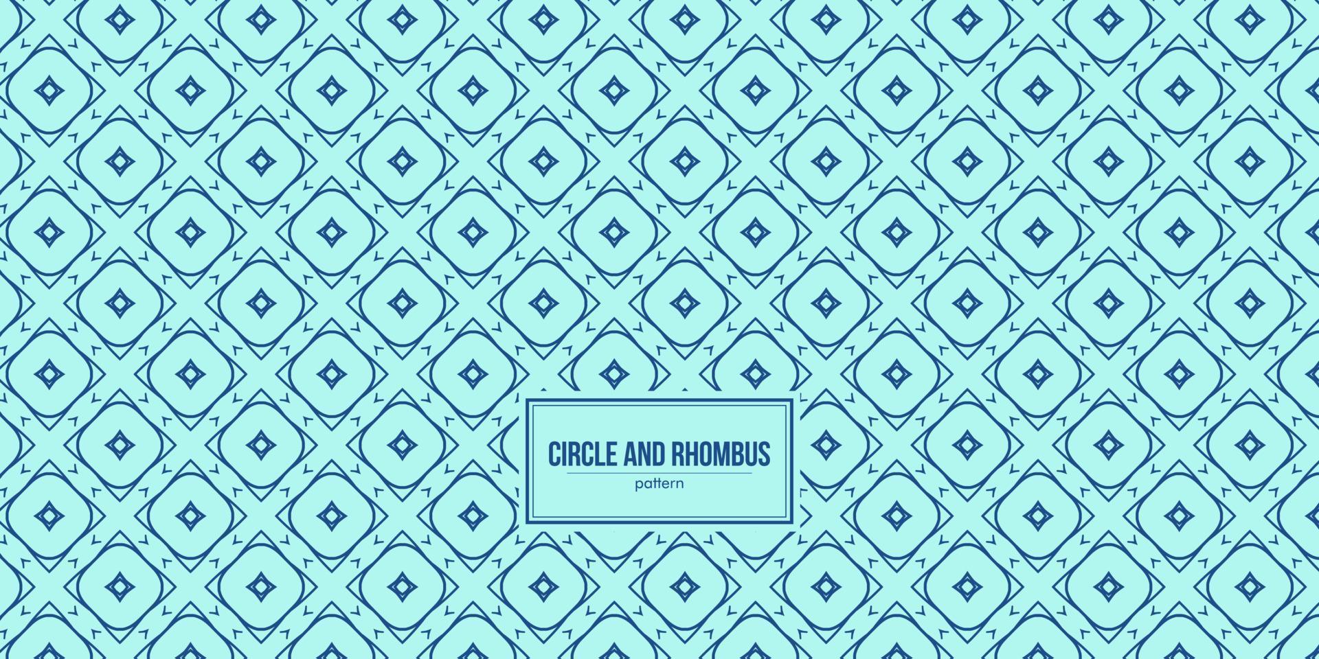 circle in the rhombus shape pattern vector