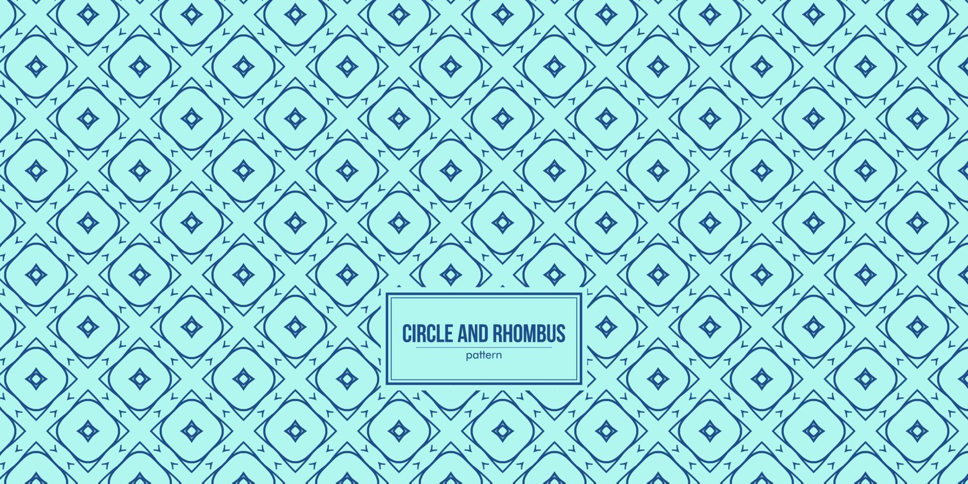 circle in the rhombus shape pattern vector