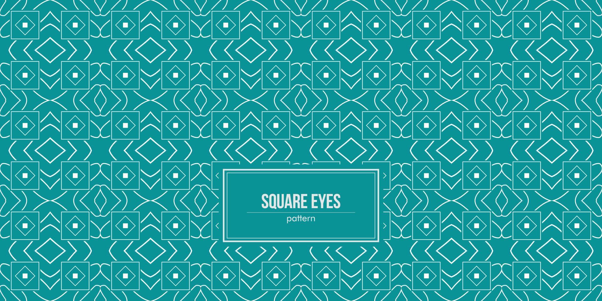 a pattern consisting of a square containing eye-shape vector