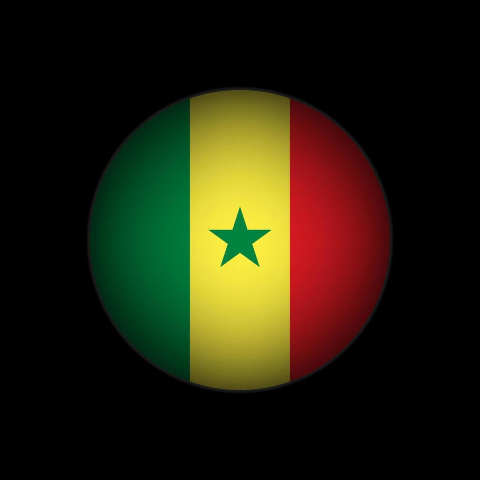 Country Senegal. Senegal flag. Vector illustration.