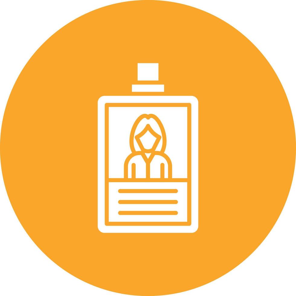 Press Pass Glyph Circle Background Icon vector