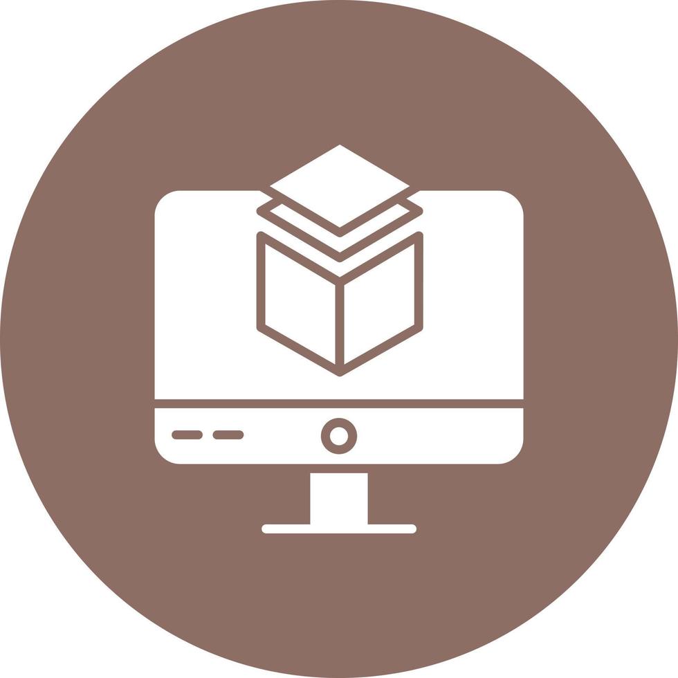 Augmented Reality Glyph Circle Background Icon vector