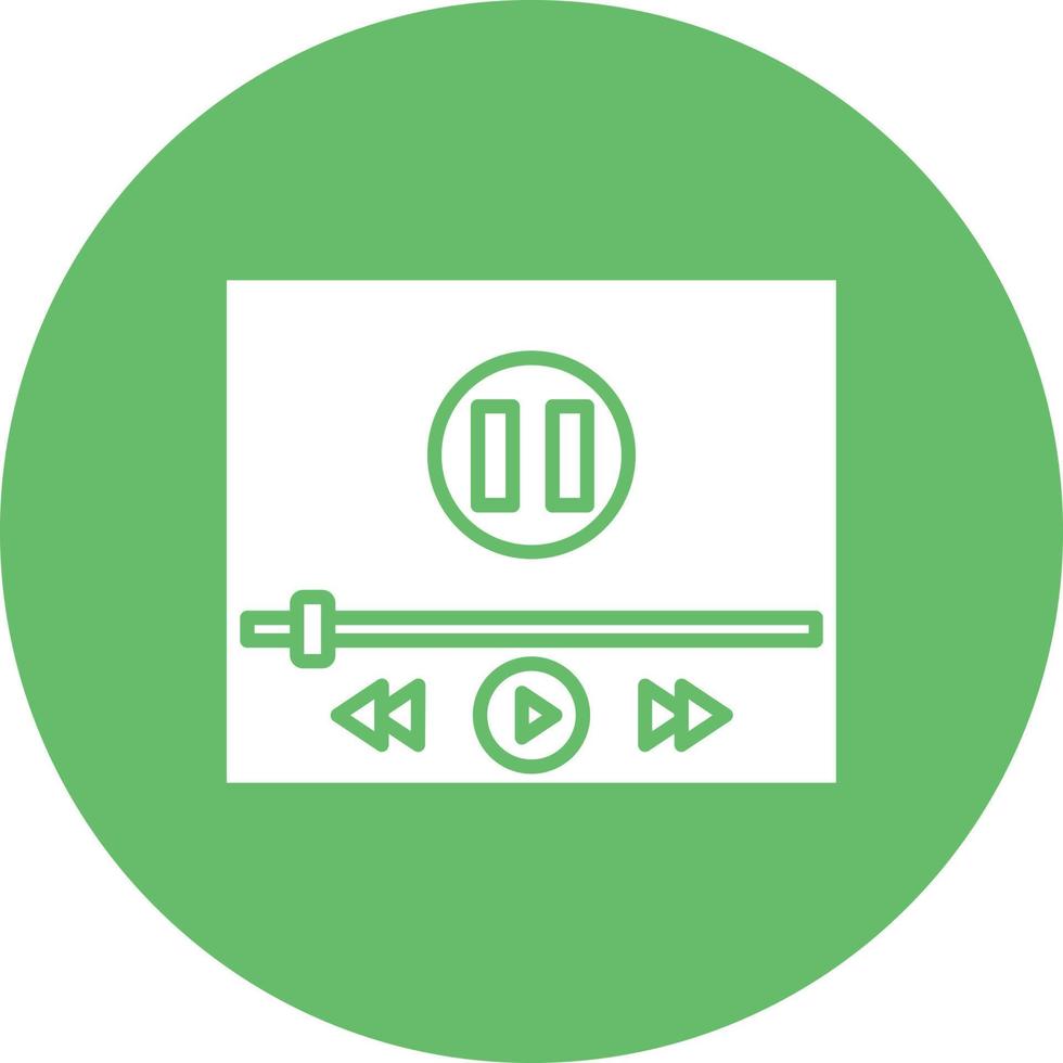 Music Player Glyph Circle Background Icon vector