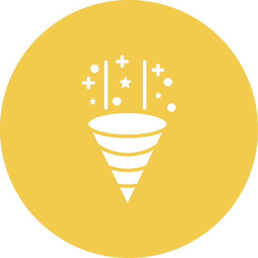 Confetti Glyph Circle Background Icon vector