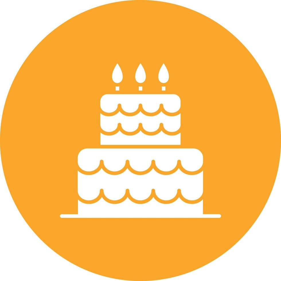 Cake Glyph Circle Background Icon vector