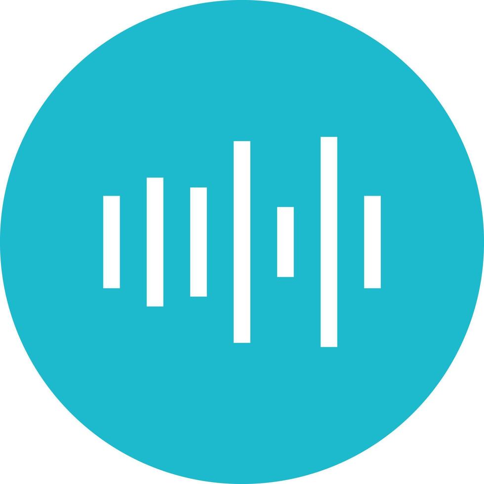 Singing Glyph Circle Background Icon vector
