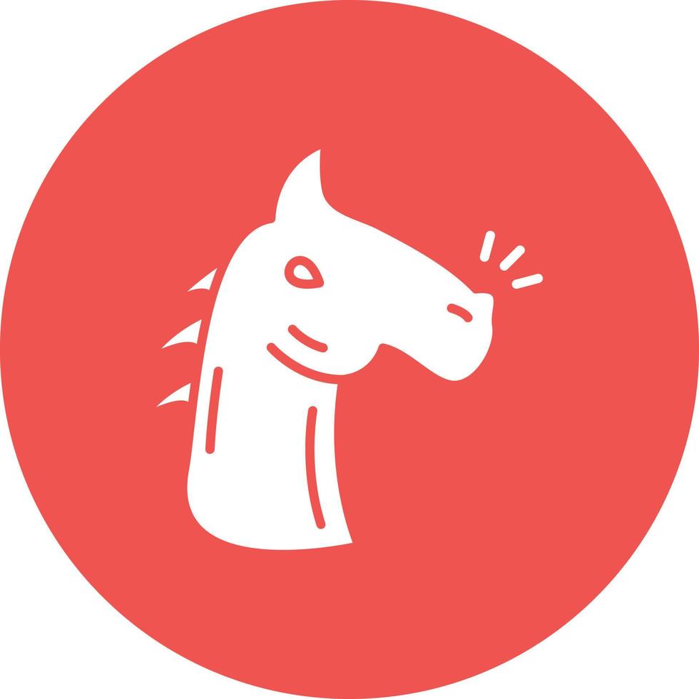 Horse Glyph Circle Background Icon vector