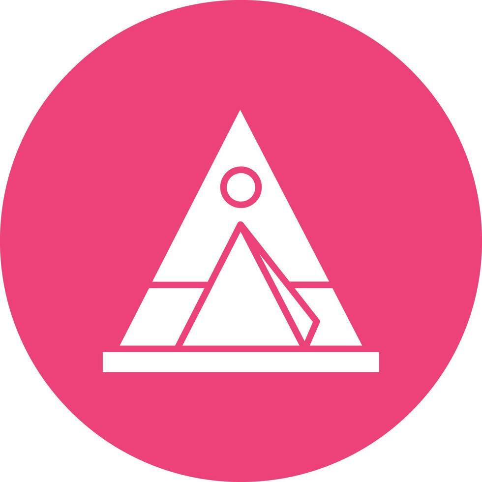 Tipi Glyph Circle Background Icon vector